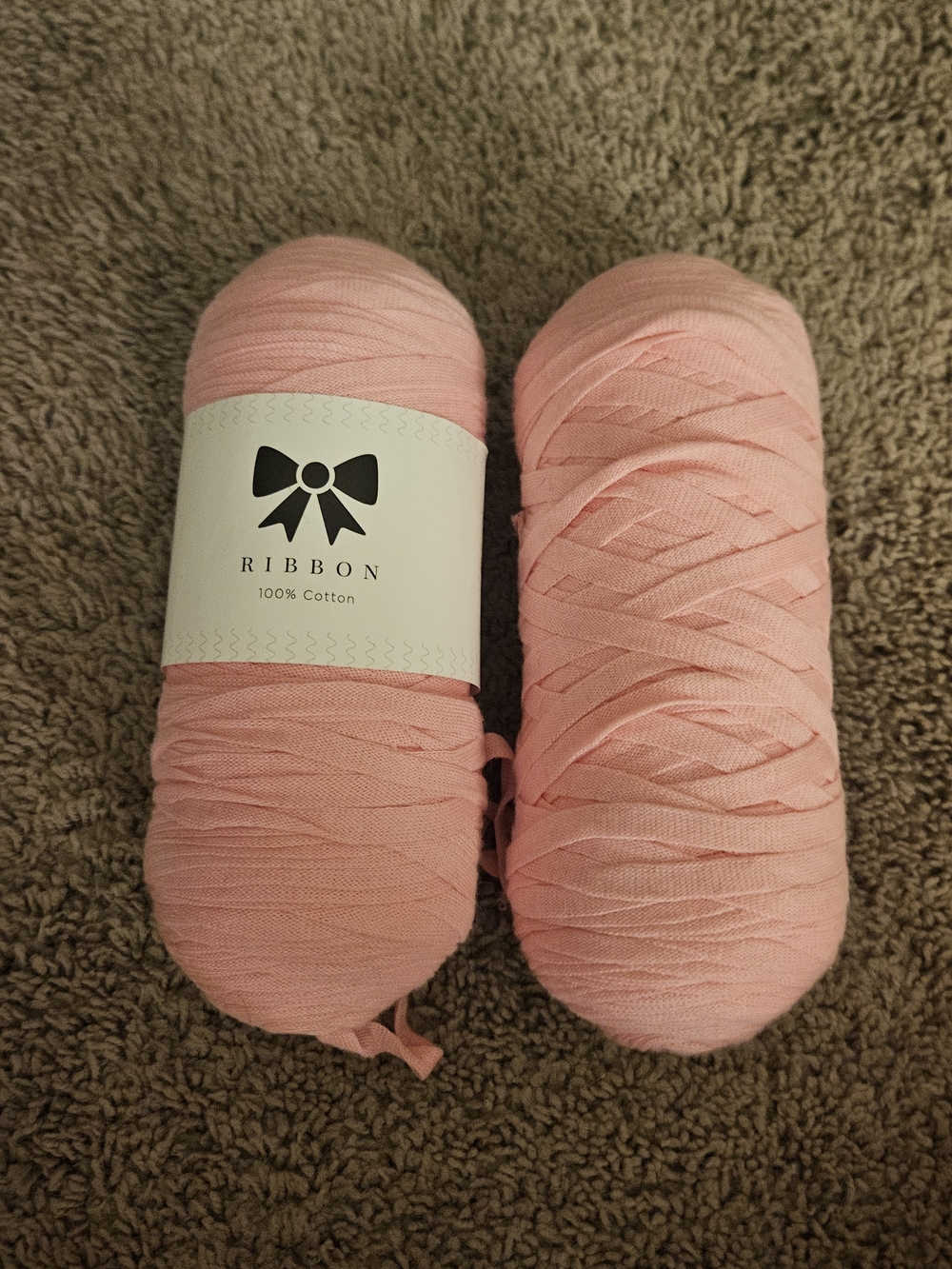 Ribbon 100% Cotton Yarn - Blush Pink